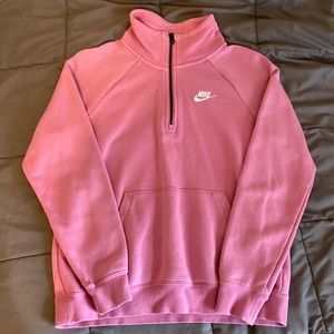 Nike pink quarter-zip
